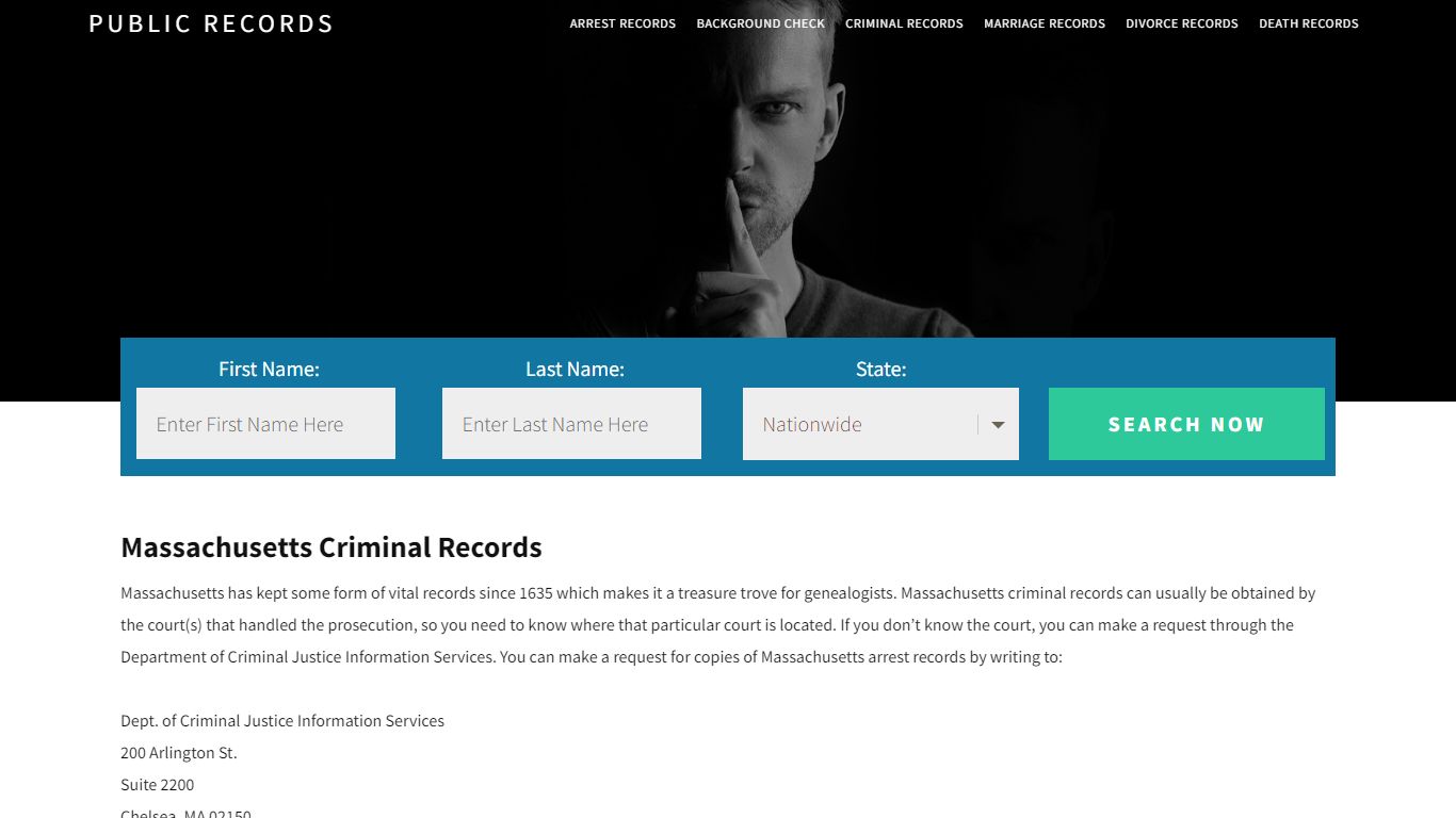 Massachusetts criminal records - Public Records